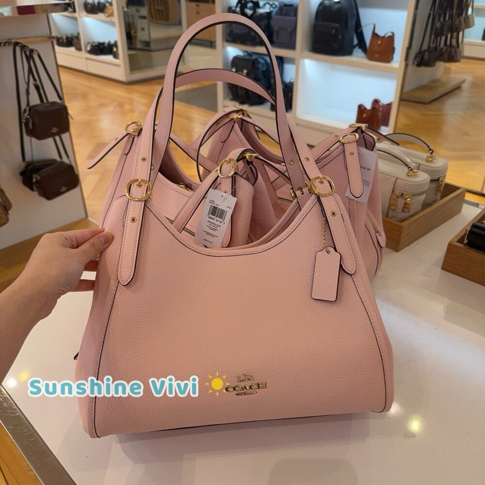 NWT Coach Erin Shoulder Bag Refined Pebble Leather CAQ86 IM/SOFT PINK